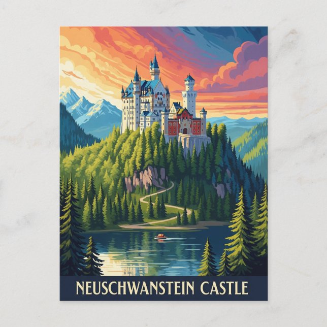 Neuschwanstein Castle Germany Travel Postcard (Front)