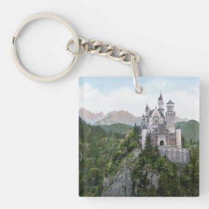 Neuschwanstein Castle Lithograph Key Ring