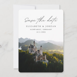 Neuschwanstein Castle Wedding Save the Date Invitation