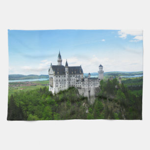 Neuschwanstein panorama tea towel