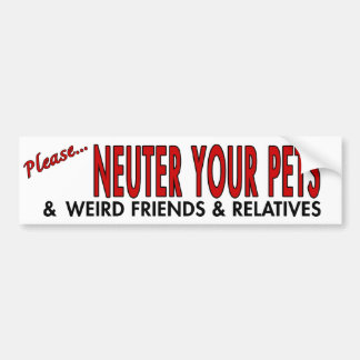 Neuter Bumper Sticker