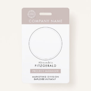 Neuteral Employee Photo ID Company Security Badge ID Badge