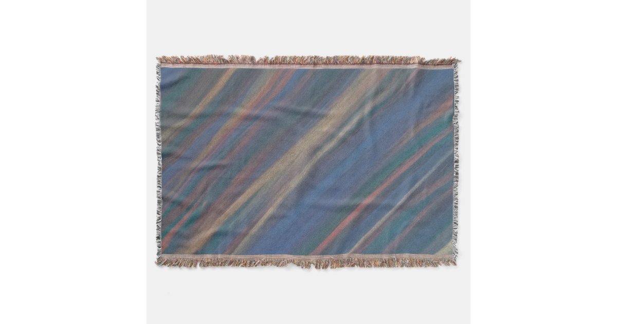 Neutral Abstract Blue Olive Copper Earth Tones Throw Blanket Zazzle