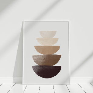 Neutral Abstract Bowls Wall Art