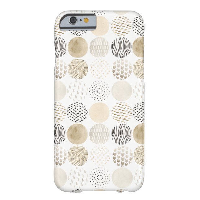 Neutral Abstract Circle Pattern Case-Mate iPhone Case (Back)
