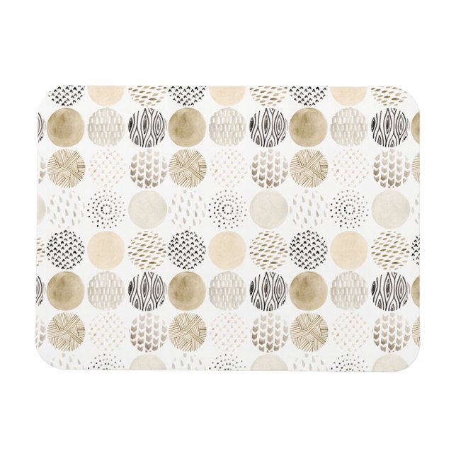 Neutral Abstract Circle Pattern Magnet (Horizontal)