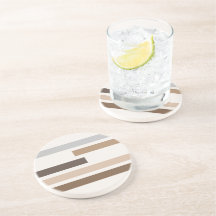 Neutral Abstract Geometric Stripes Art Pattern