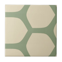 Neutral Abstract Green & Beige Minimal Pattern