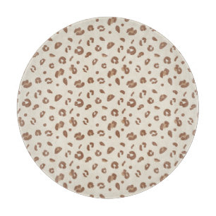 Neutral Abstract Leopard Print Pattern Modern An Cutting Board