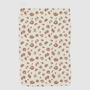 Neutral Abstract Leopard Print Pattern Modern An Golf Towel