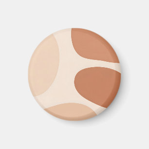 Neutral Abstract Organic Shapes Boho Minimalist Magnet