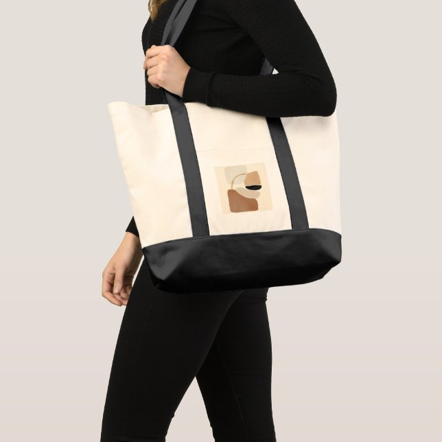 Neutral Abstract Shapes | Minimal Modern Fine Art  Tote Bag (Front (Product))