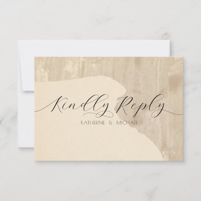 Neutral aesthetic RSVP card (Front)
