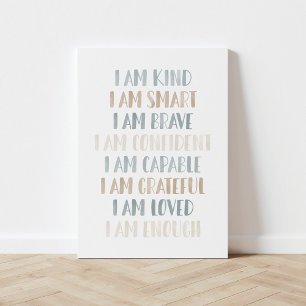 Neutral Affirmations for Kids Nursery Decor
