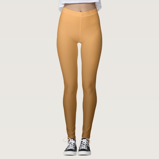 Neutral and Plain Gradient Golden Leggings (Front)
