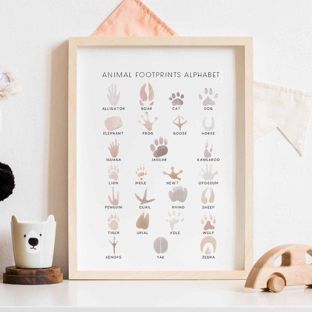 Neutral animal foot print poster (Creator Uploaded)