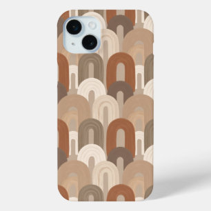 Neutral Arch Abstract Pattern iPhone 15 Mini Case