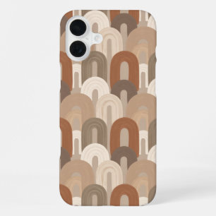 Neutral Arch Abstract Pattern iPhone 16 Plus Case