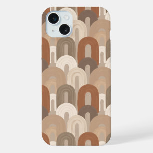Neutral Arch Abstract Pattern iPhone 15 Plus Case