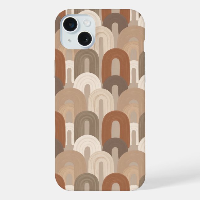 Neutral Arch Abstract Pattern iPhone Case (Back)