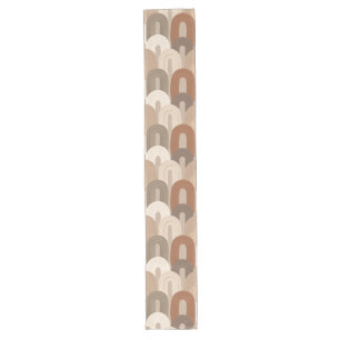 Neutral Arch Abstract Pattern Long Table Runner