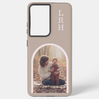 Neutral Arch Frame Photo Monogram Samsung Galaxy Case