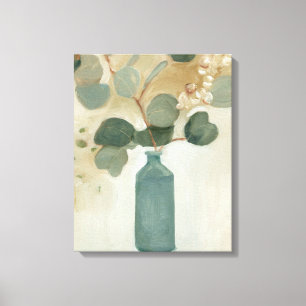Neutral Arrangement - Greenery in Vase Canvas Print