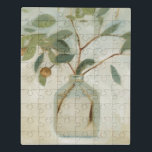 Neutral Arrangement - Ivory Jigsaw Puzzle<br><div class="desc">Neutral Arrangement I by Emma Scarvey. Features leaves and berries in a small vase.</div>