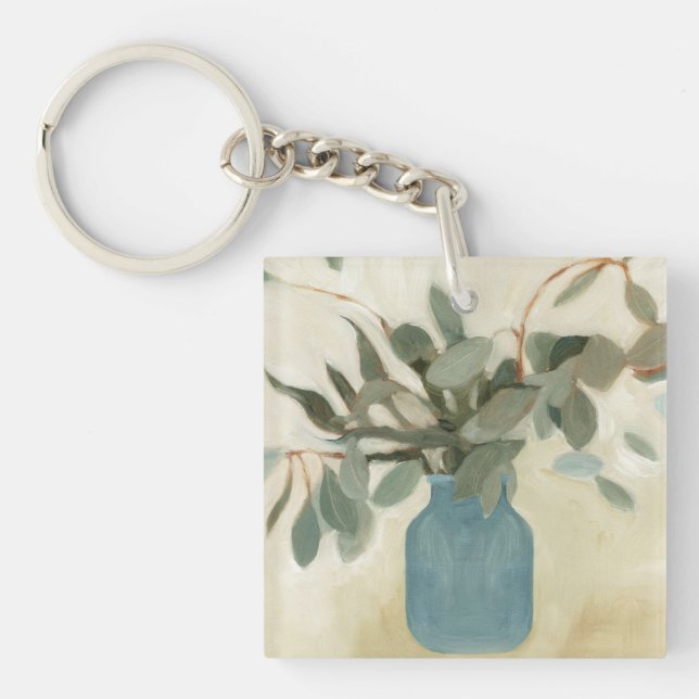 Neutral Arrangement - Stemmed Leaves Key Ring (Front)