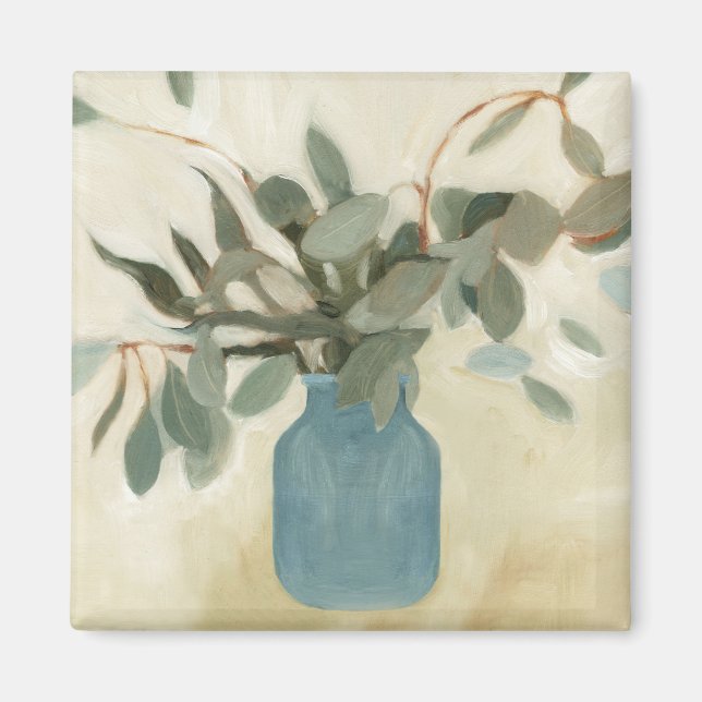 Neutral Arrangement - Stemmed Leaves Magnet (Front)