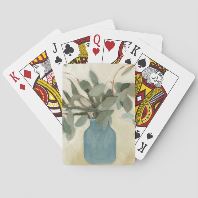 Neutral Arrangement - Stemmed Leaves Playing Cards (Back)