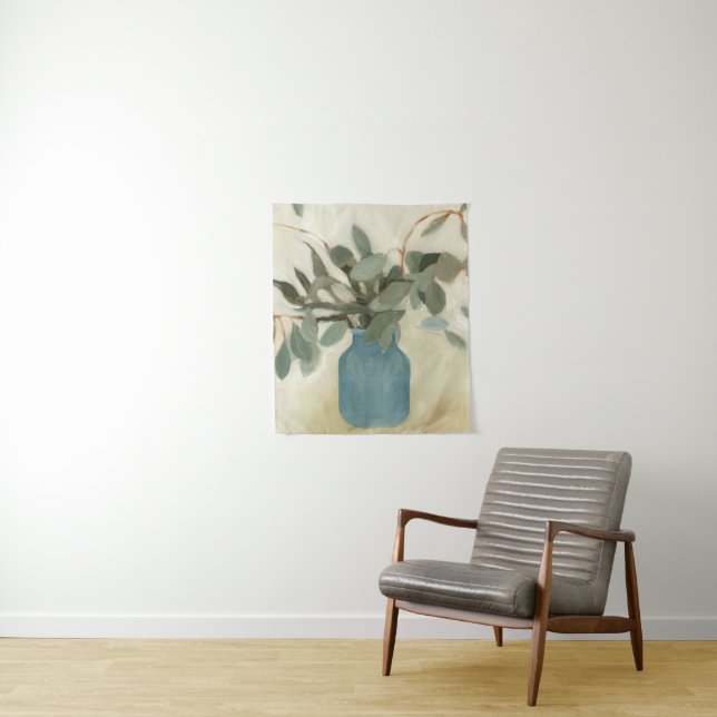 Neutral Arrangement - Stemmed Leaves Tapestry (In Situ)