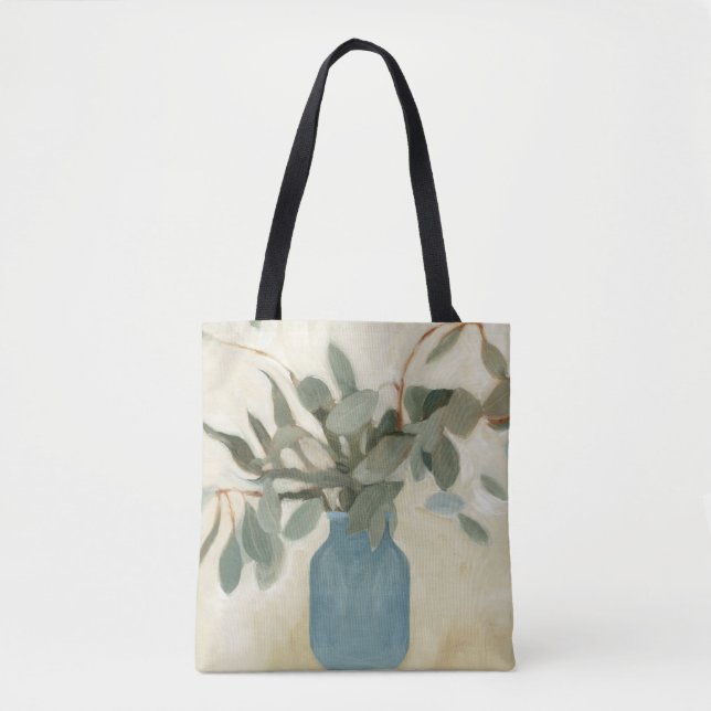Neutral Arrangement - Stemmed Leaves Tote Bag (Front)