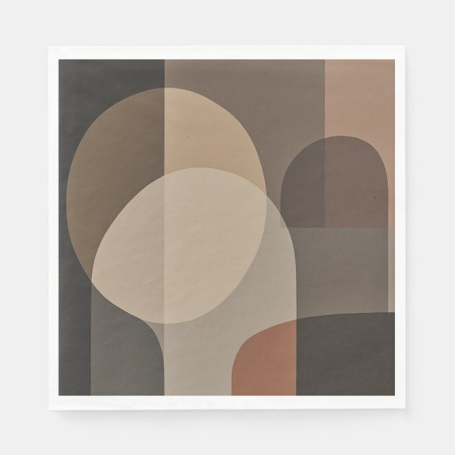 Neutral Assembly Warm Minimalist Design Napkin (Front)