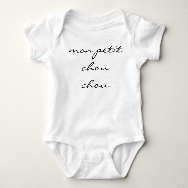 Neutral Baby Bodysuit "mon petit chou chou" (Front)