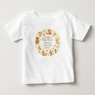 Neutral Baby Boy Shower   Cute Safari Animal T-Shirt