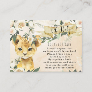 neutral baby lion books for baby request card