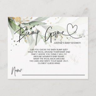 Neutral Baby Shower Game Bump Guess Cute Cards