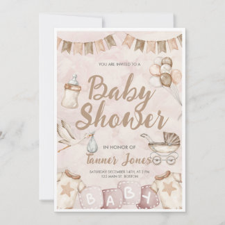 Neutral Baby Shower Invitation