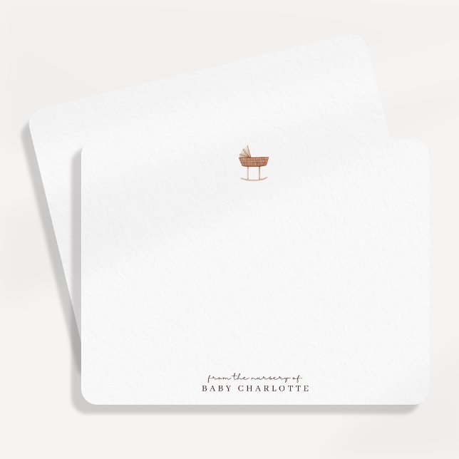 Neutral Bassinet Nursery Note Card (Creator Uploaded)