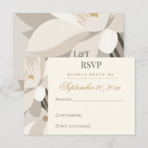 Neutral Beige Abstract Modern Editorial Wedding