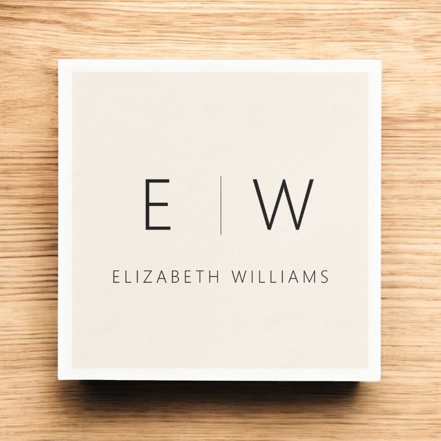 Neutral Beige Classic Elegant Modern Minimalist Napkin (Creator Uploaded)