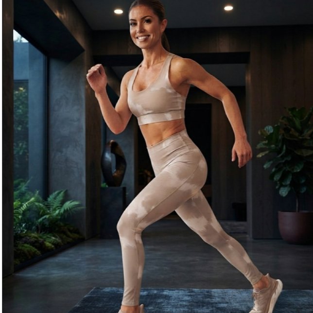 Neutral Beige Cloud Leggings (Creator Uploaded)