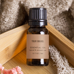 Neutral Beige Essential Oil Dropper Bottle Wrapper