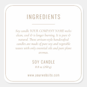 Neutral Beige Ingredients Product Label