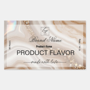 Neutral Beige logo Personalised Product Label