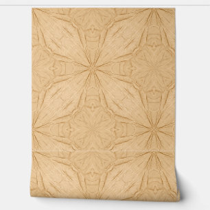 Neutral Beige Tan Wrinkled Paper Texture Design Wallpaper