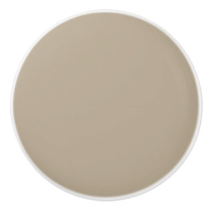 Neutral Beige Taupe Solid Colour Pairs To SW 6150 Ceramic Knob