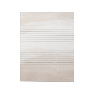 Neutral Beige Watercolor Stationery Lined Notepad