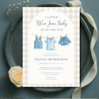 Neutral Blue Jean Baby Denim Baby Shower